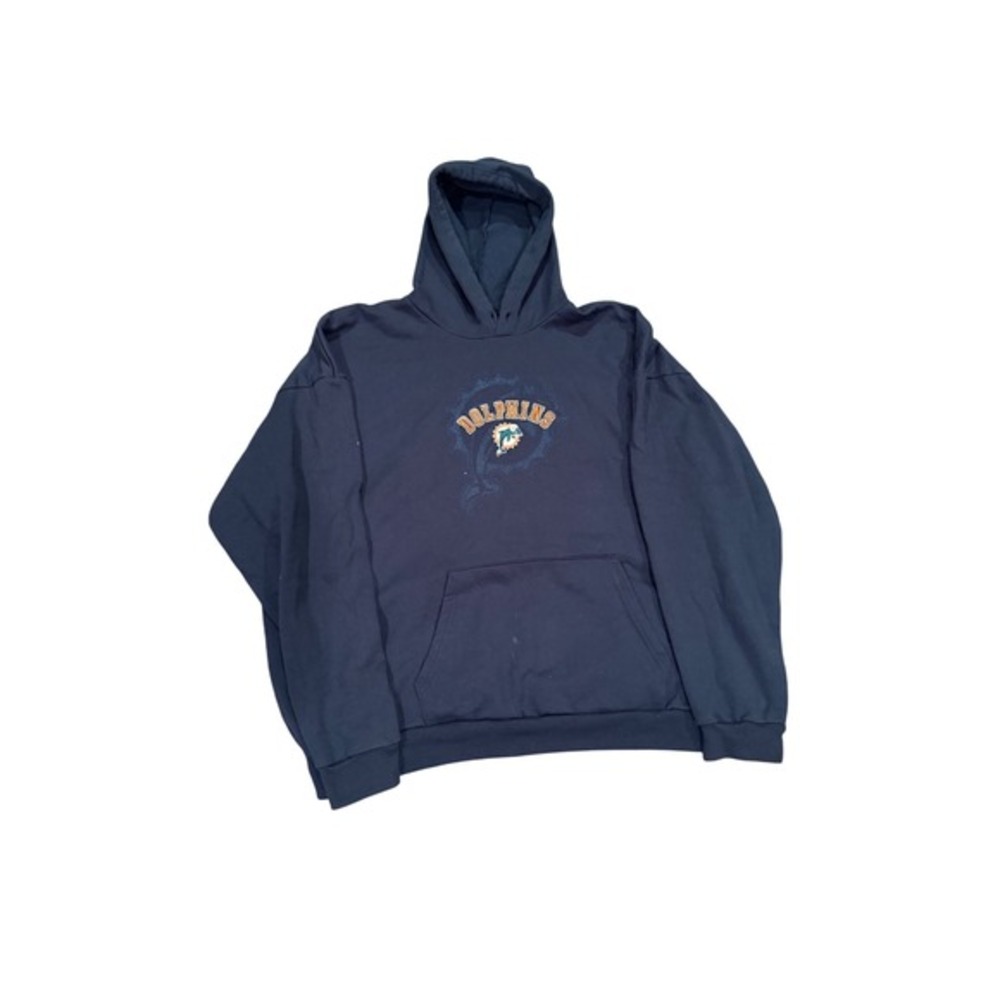 Vintage Miami Dolphins NFL Hoodie Sweatshirt‎ Mens Pullover Football